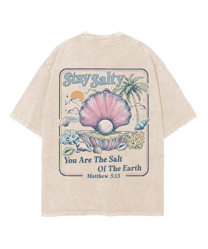 You Are The Salt Of The earth Double Sided Unisex Washed Christian T-shirt