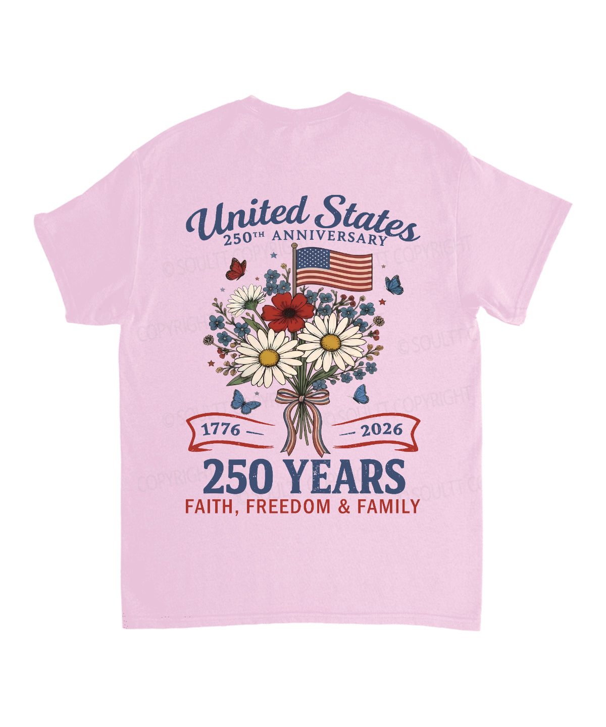 Faith Freedom Double Sided Unisex Cotton Christian T-Shirt