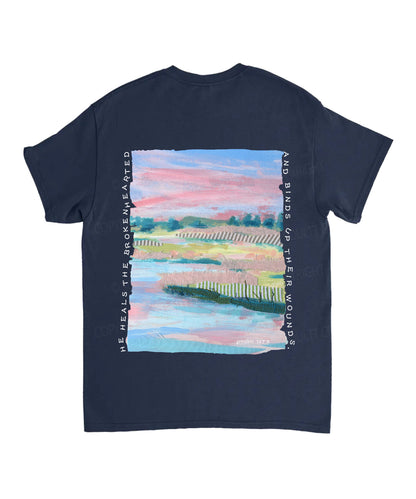 He Heals The Brokenhearted Double Sided Unisex Cotton Christian T-Shirt