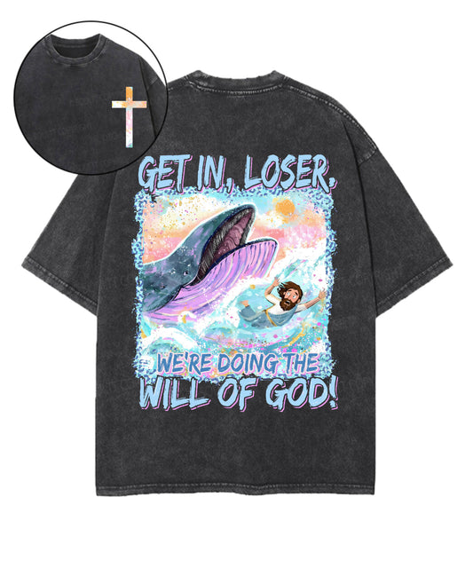 We're Doing The Will Of God Double Sided Unisex Washed Christian T-shirt