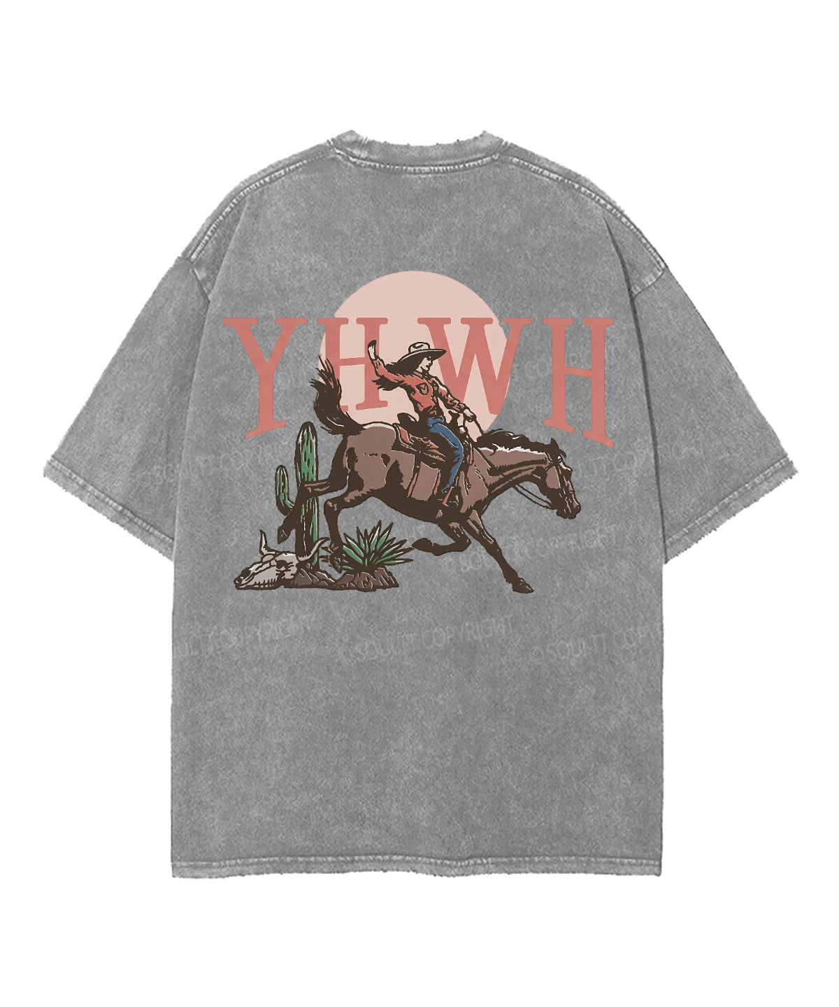 YHWH Double Sided Unisex Washed Christian T-shirt